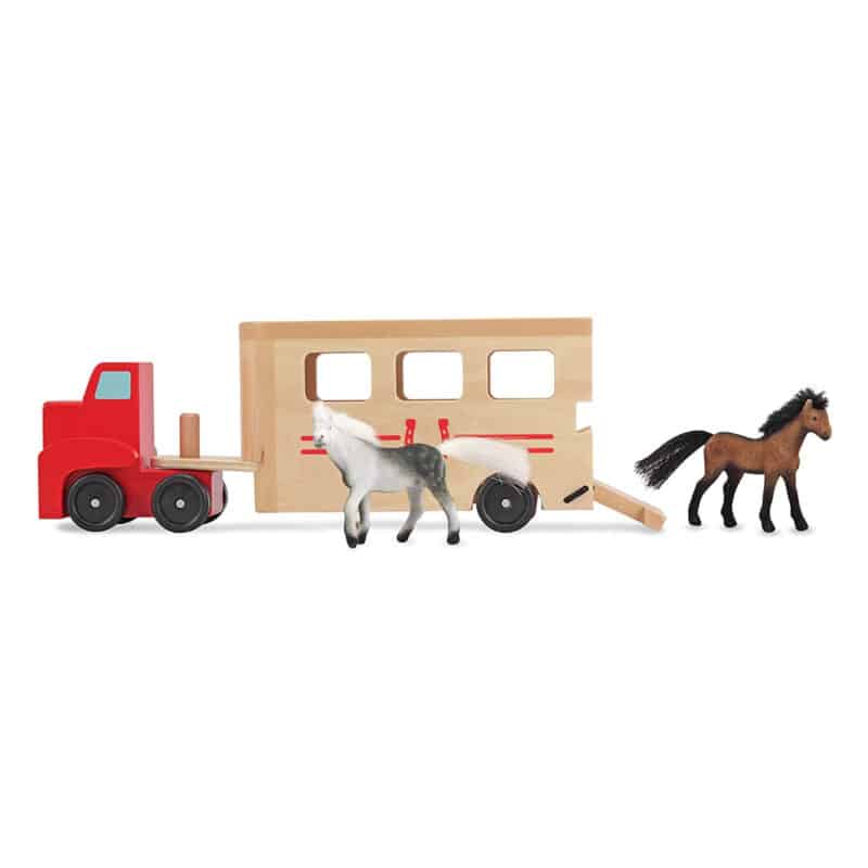 Melissa and Doug - Horse Carrier Wooden Vehicle Playset