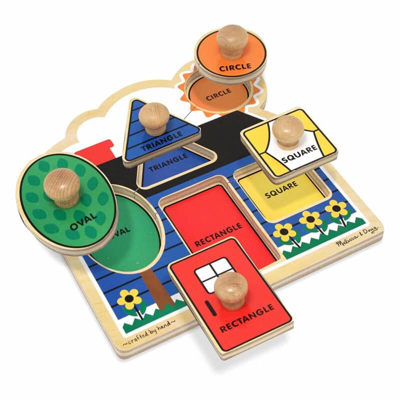 Melissa and Doug - First Shapes Jumbo 5 Piece Wooden Puzzle