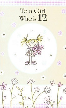12th Birthday Girl - Girl with Flowers