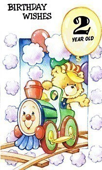 2nd Birthday Boy - Teddy Riding Train