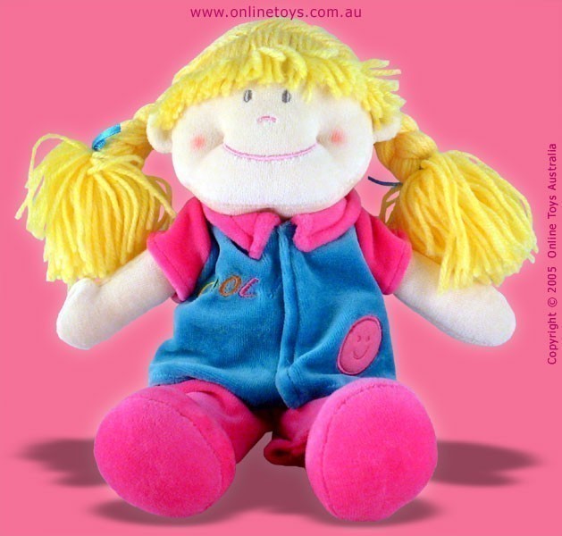 30cm Pink Rag Doll - Seated Position