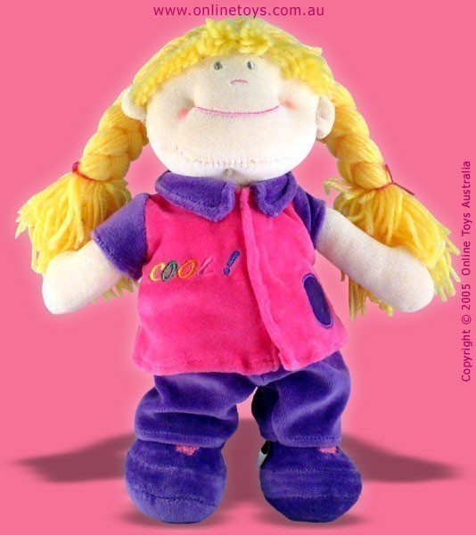 30cm Purple Rag Doll - Standing Position