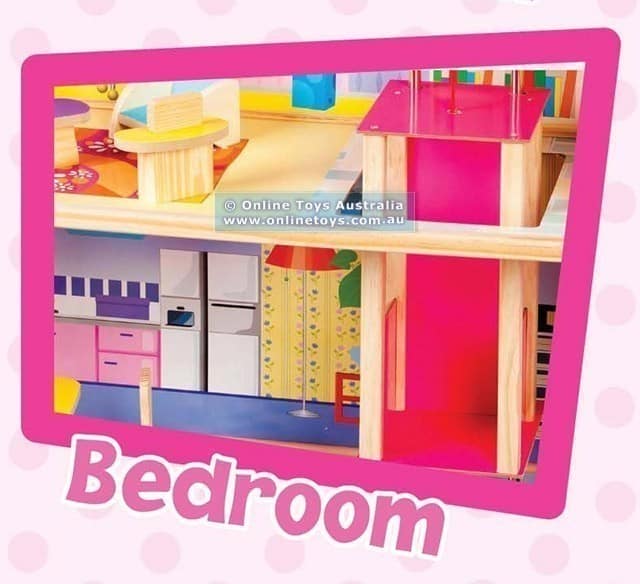 4 Level Dollhouse with Lift - Bedroom