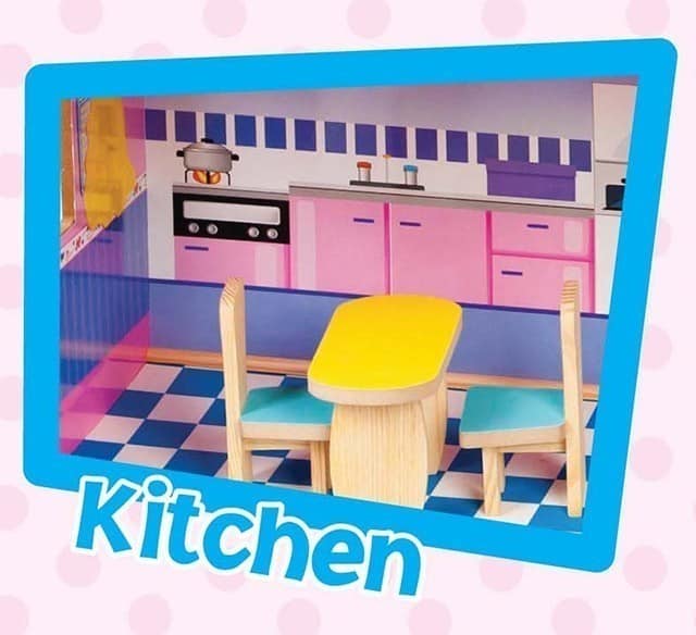 4 Level Dollhouse with Lift - Kitchen