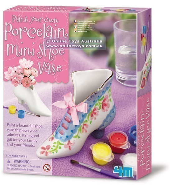 4M - Paint Your Own Porcelain Mini Shoe Vase