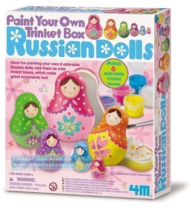 4M - Paint Your Own Russian Dolls Trinket Box