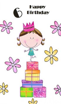 5th Birthday Girl - Girl Wearing Crown