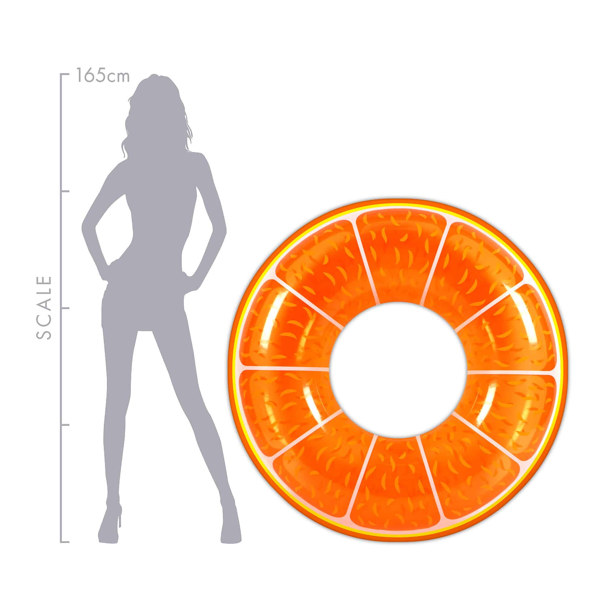 Air Time Luxe - Fruit Tingle Orange Swim Ring - 105 cm