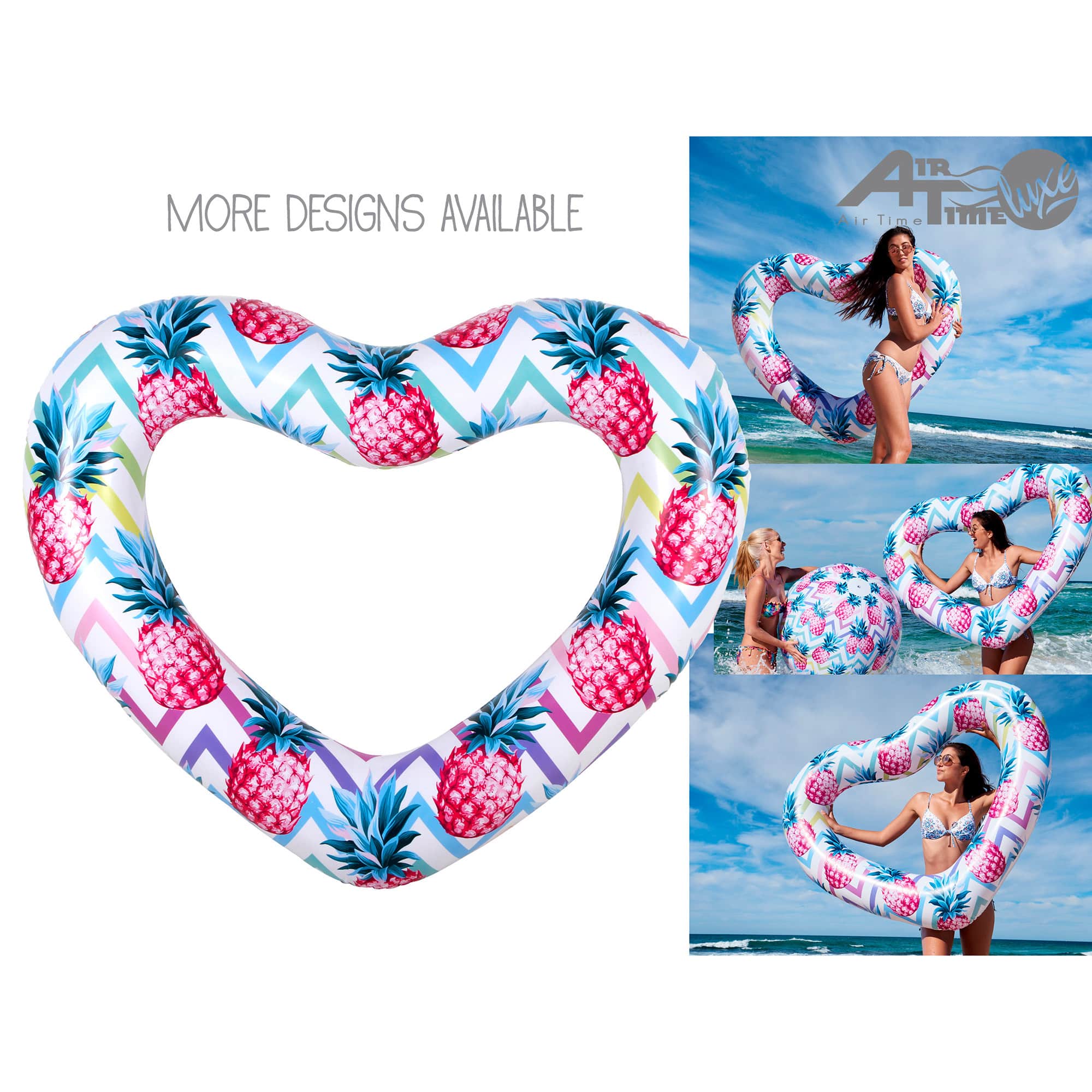 Air Time Luxe - Heart-Shaped Swim Ring Assortment