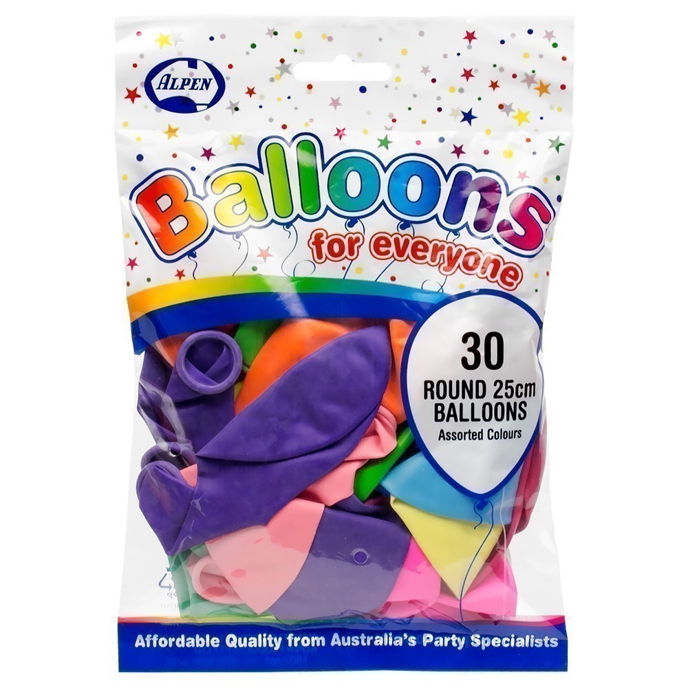 Alpen - Balloons - 30 X 25cm Mixed Colours