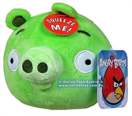 Angry Birds - 13cm Plush with Sound - Green Pig