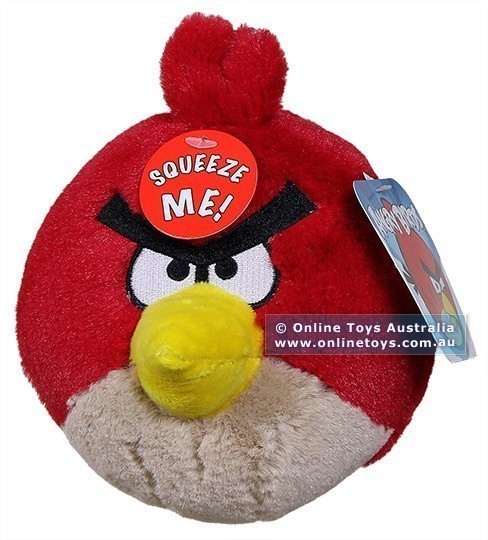 Angry Birds - 13cm Plush with Sound - Red Bird