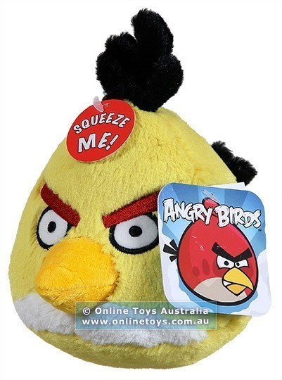 Angry Birds - 13cm Plush with Sound - Yellow Bird