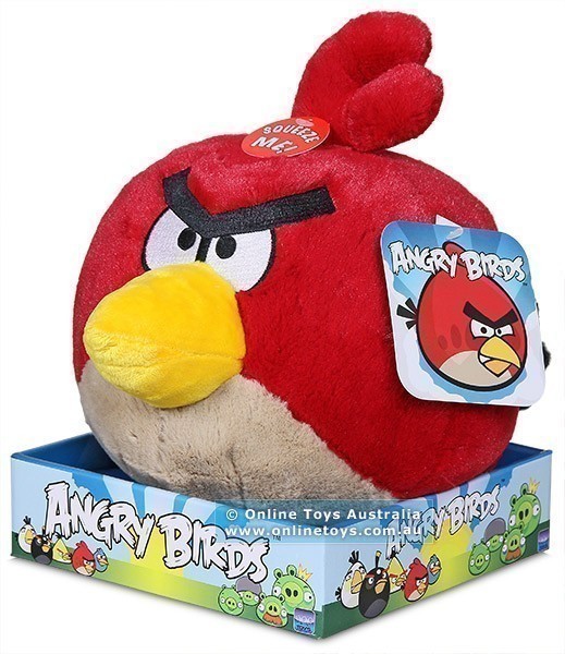 Angry Birds - 20cm Deluxe Plush with Sound - Red Bird