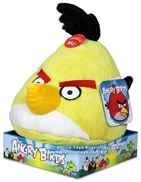 Angry Birds - 20cm Deluxe Plush with Sound - Yellow Bird