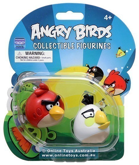 Angry Birds - Collectible Figurines Twin Pack - Red and White Angry Birds