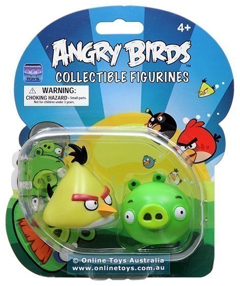 Angry Birds - Collectible Figurines Twin Pack - Yellow Angry Bird and Pig