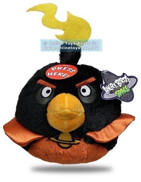Angry Birds - Space - 13cm Plush with Sound - Firebomb Bird