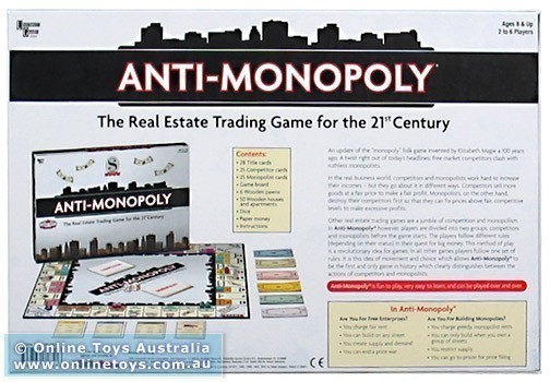 Anti-Monopoly Game - Back