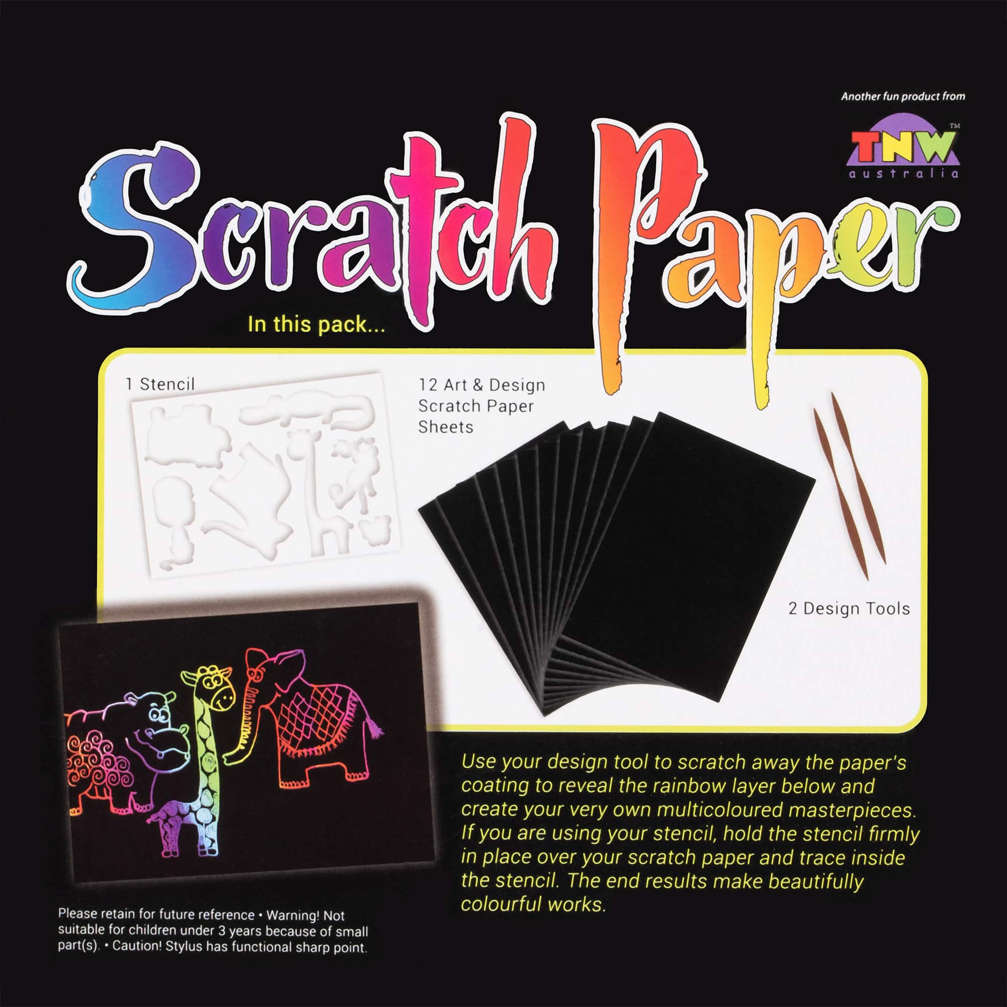Art & Design Scratch Paper - 12 A5 Sheets