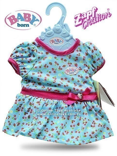 BABY Born Dress Collection - 805206 - Blue Cherry Print