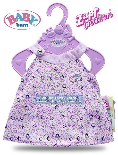 BABY Born Dress Collection - 805206 - Purple Floral Print