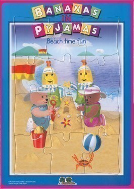 Bananas in Pyjamas - 12 Piece Tray Puzzle - Beach Time Fun