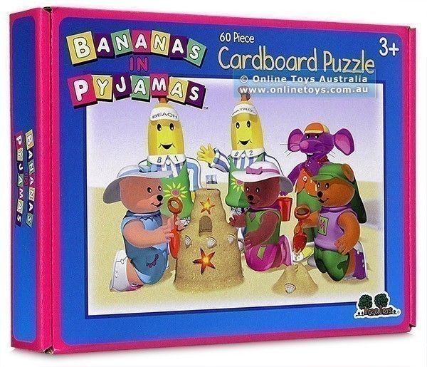 Bananas in Pyjamas - 60 Piece Cardboard Puzzle - Beach Fun