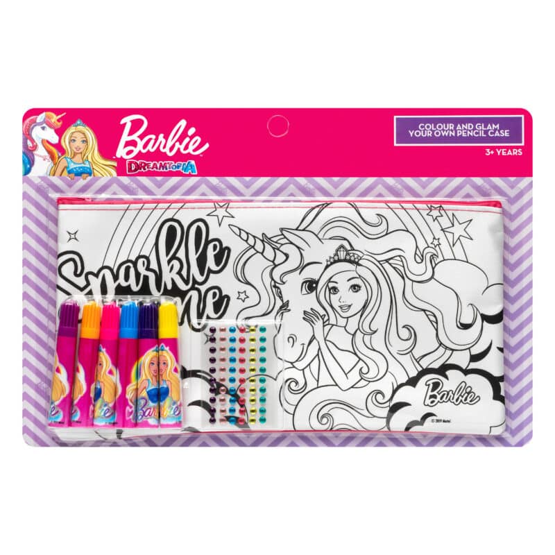 Barbie - Colour And Glam Your Very Own Pencil Case - Online Toys Australia