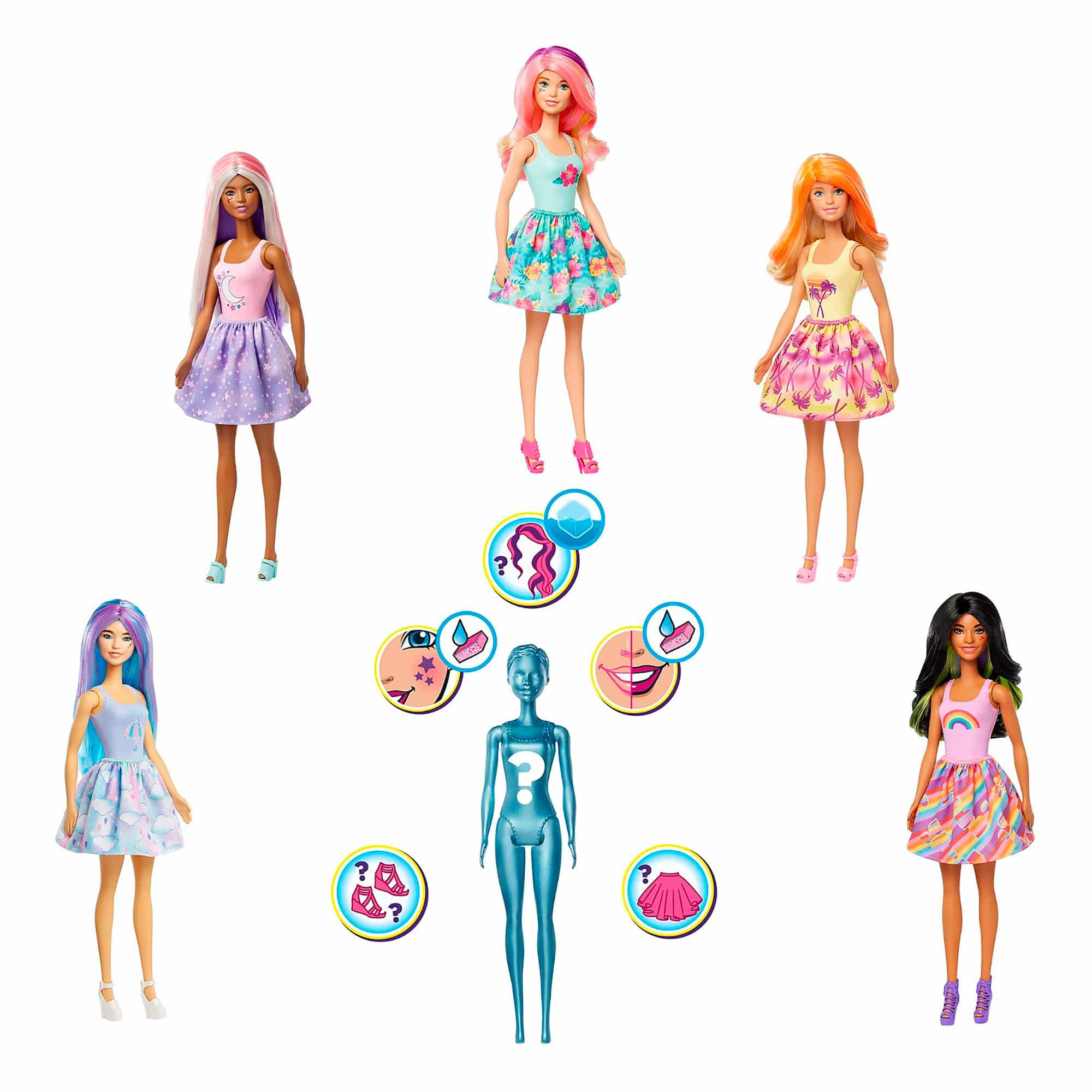 Barbie - Colour Reveal Doll - Sunny N Cool Series
