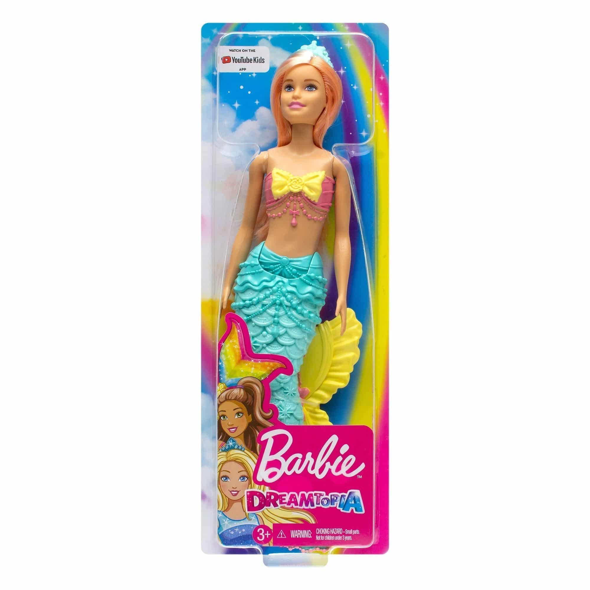 Barbie Dreamtopia - Mermaid Doll - Pastel Pink Hair
