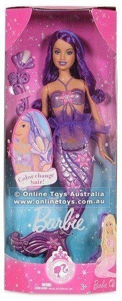 Barbie Fairytopia - Color Change Hair Mermaid Doll - Purple