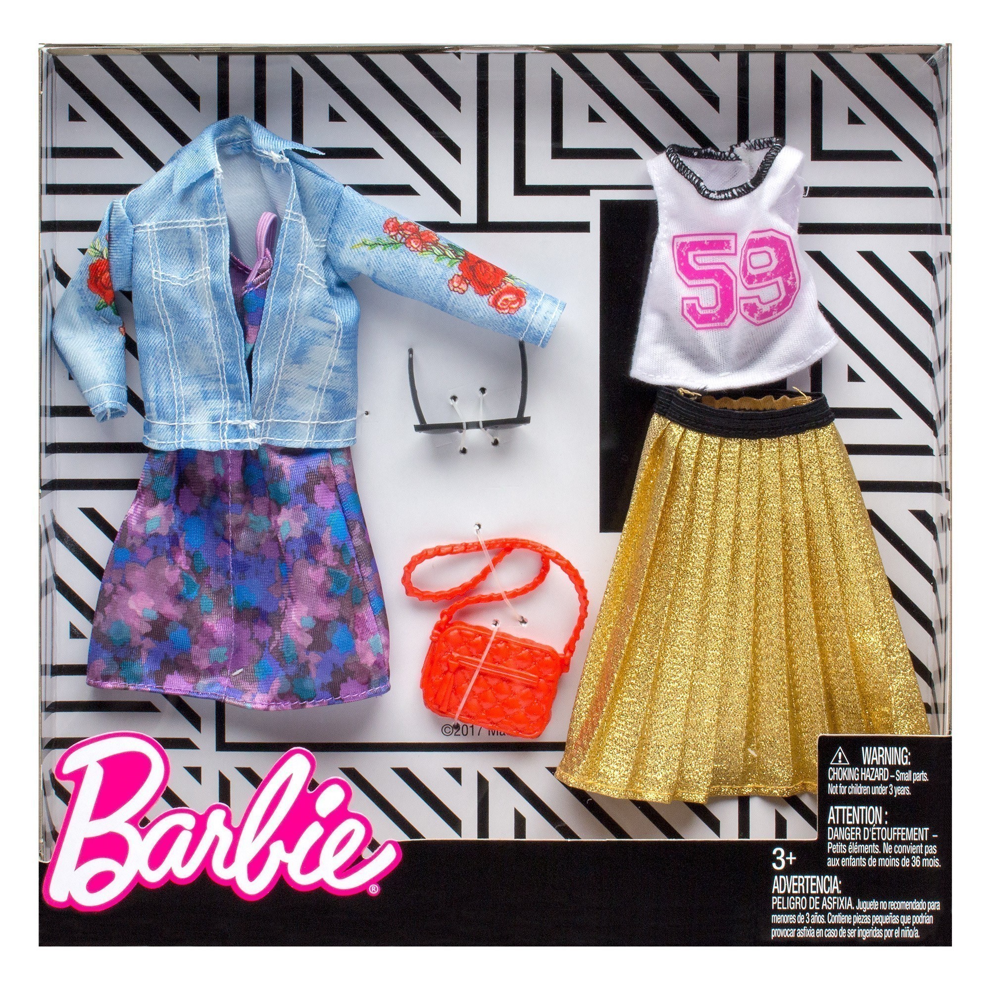 Barbie® - Fashion 2-Pack - Trucker Jacket & Pleated Skirt Fashion