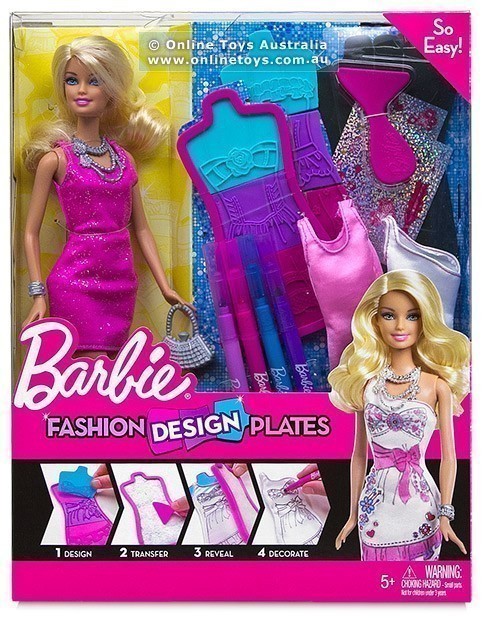 Barbie - Fashion Design Plates - Online Toys Australia