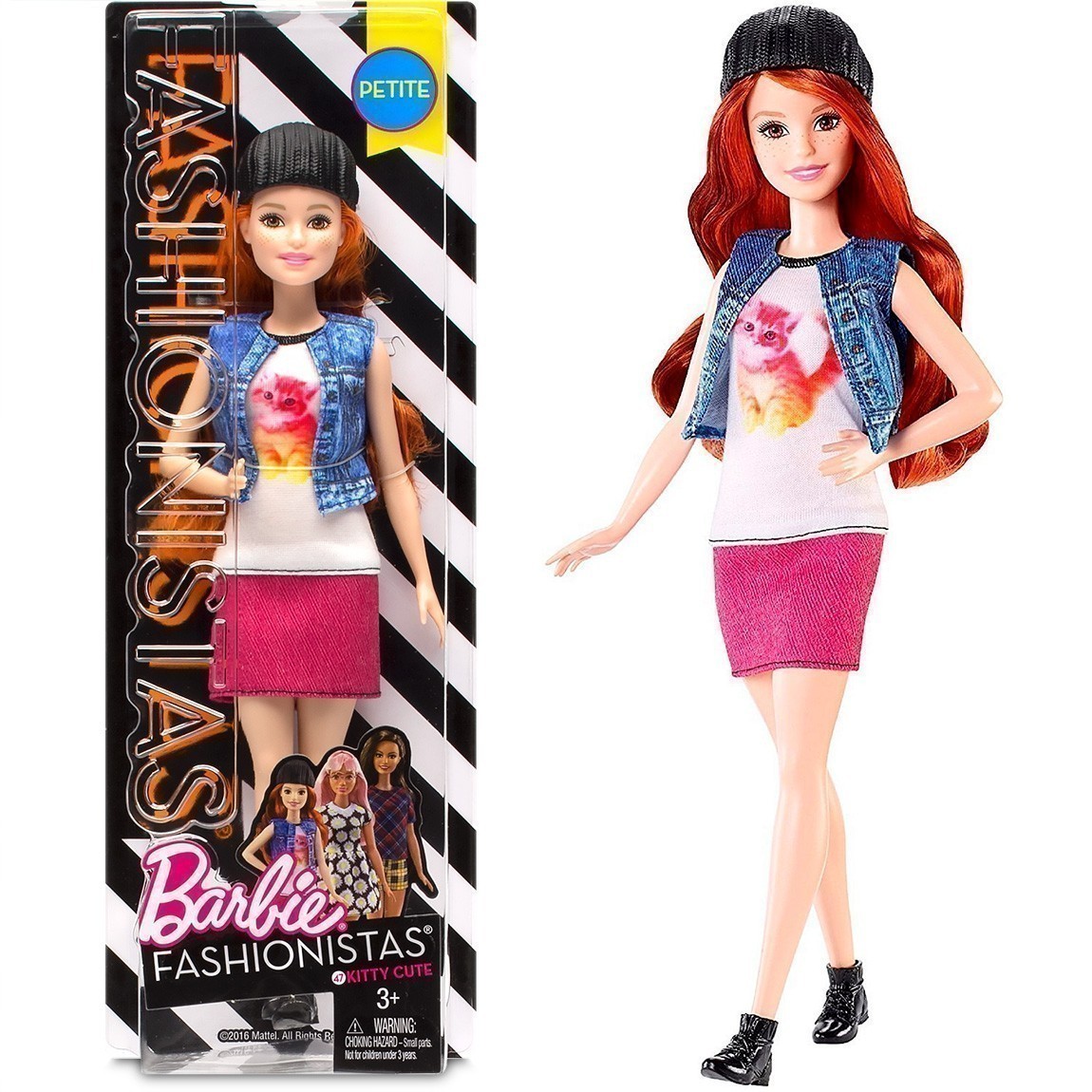 Barbie - Fashionistas Doll - #47 Kitty Cute - Petite