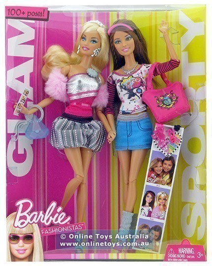 Barbie - Fashionistas Glam and Sporty Dolls
