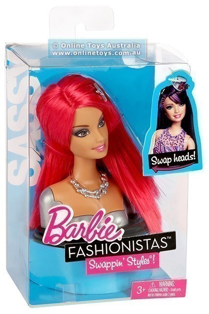 Barbie - Fashionistas - Swappin Style - Swappable Head Pack - Sassy