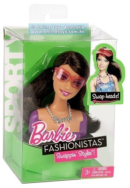 Barbie - Fashionistas - Swappin Style - Swappable Head Pack - Sporty