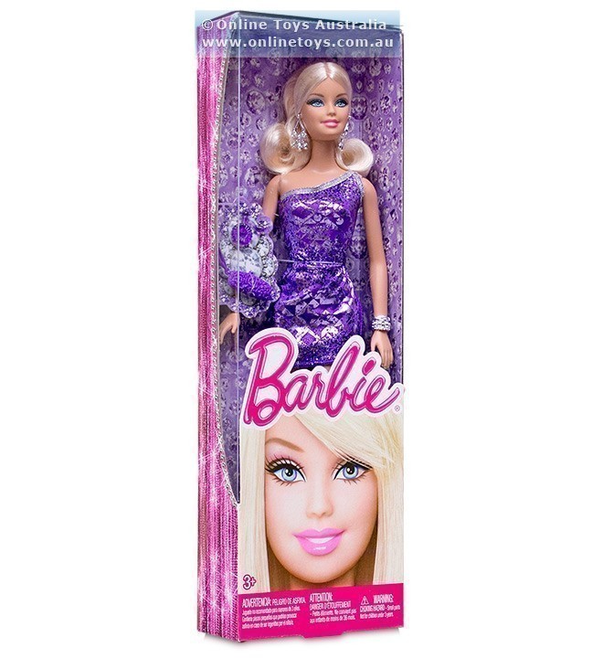 Barbie Glitz Doll - Purple X9588