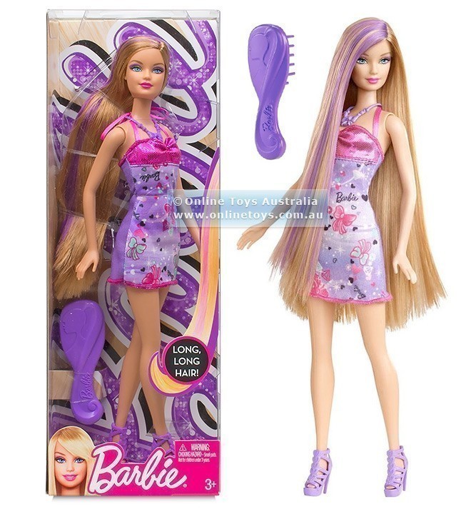 Barbie - Hairtastic Doll - Purple