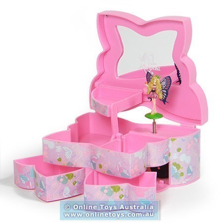 Barbie Mariposa - Musical Jewellery Box - Open