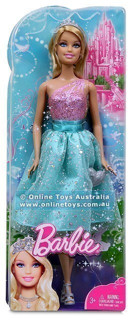 Barbie - Modern Princess Doll - Blonde Green