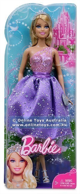Barbie - Modern Princess Doll - Blonde Purple