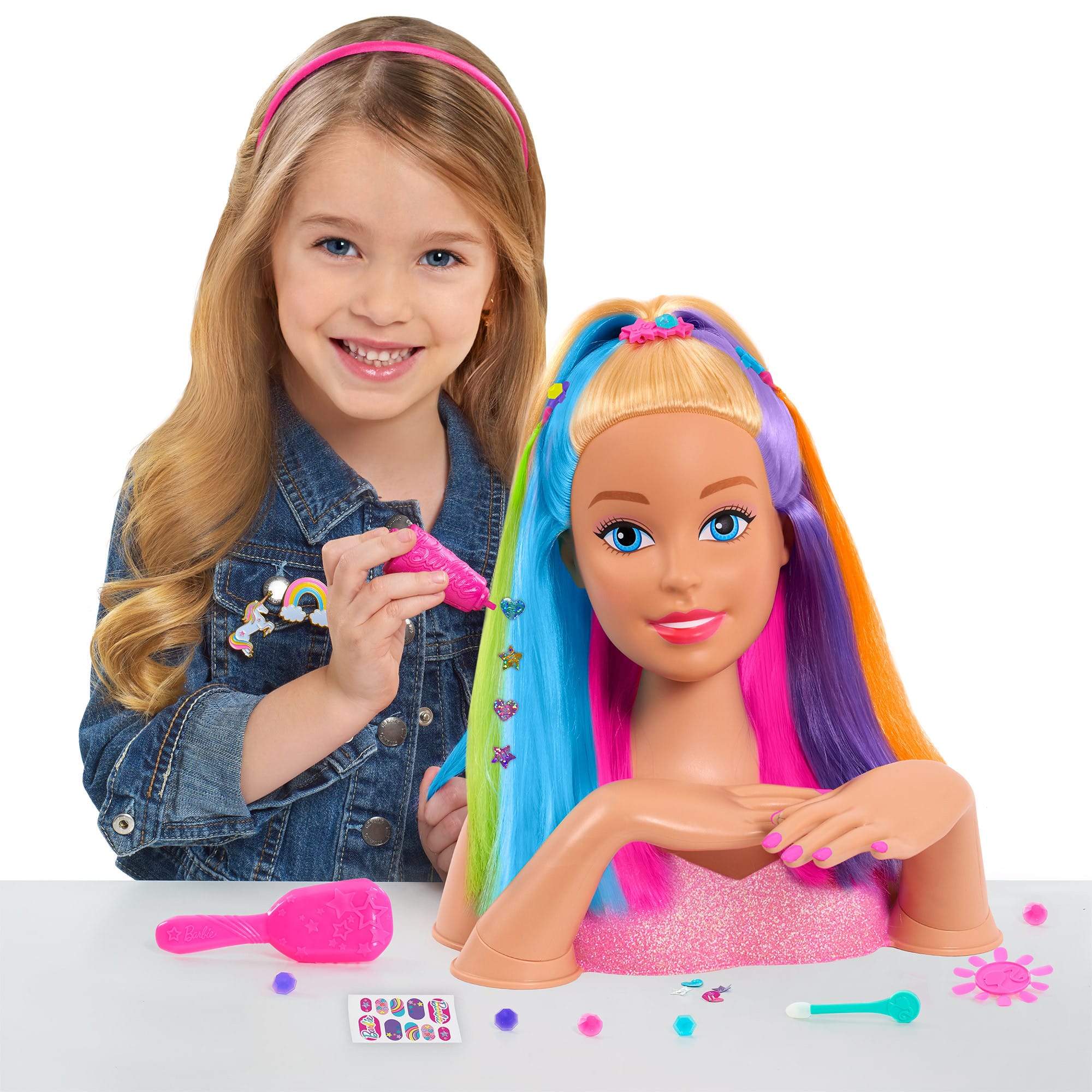 Barbie Toys Barbie Deluxe Rainbow Styling Head Mattel Barbie