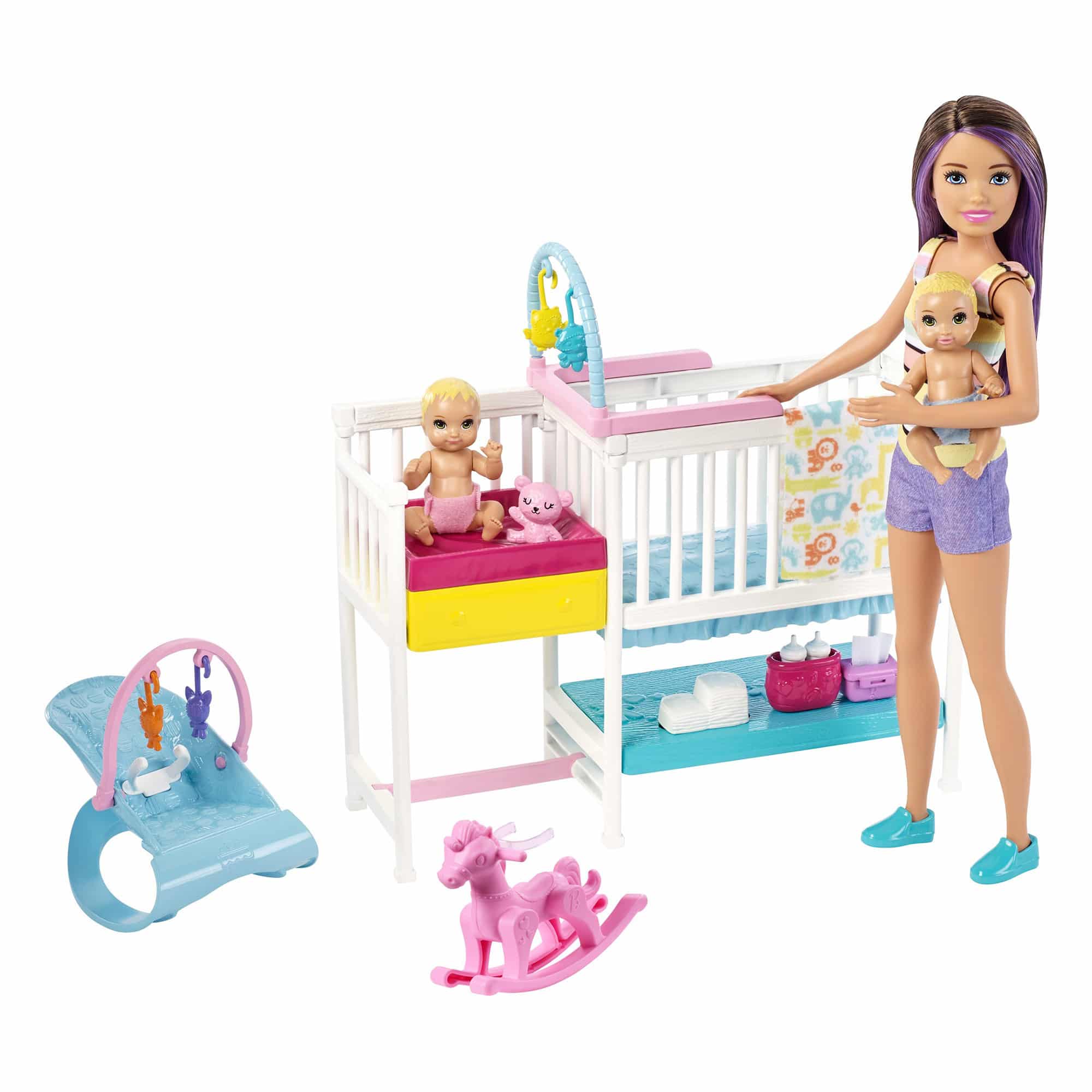 Barbie - Skipper Babysitters Inc - Nap & Nurture Nursery Dolls and Playset