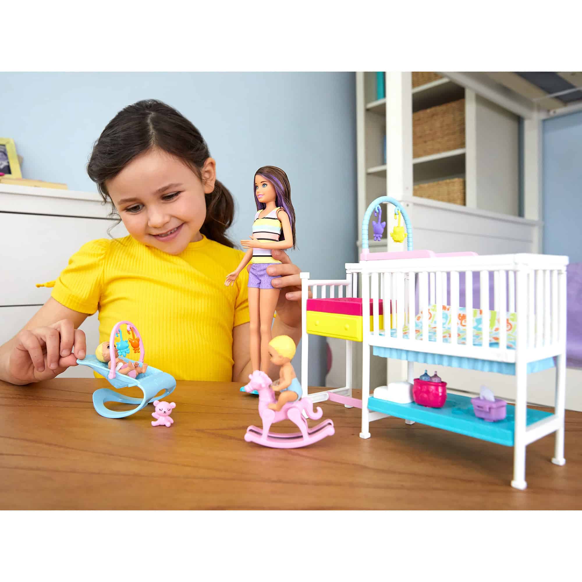 Barbie - Skipper Babysitters Inc - Nap & Nurture Nursery Dolls and Playset