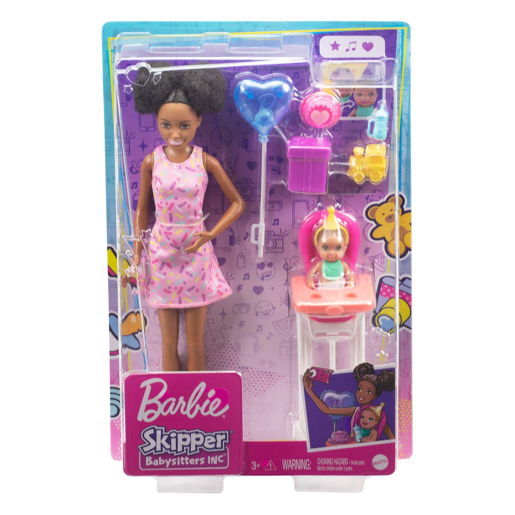 Barbie - Skipper Babysitters Inc - Party-Themed African American Doll Playset