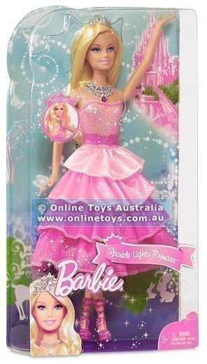 Barbie - Sparkle Lights Princess Doll - Pink