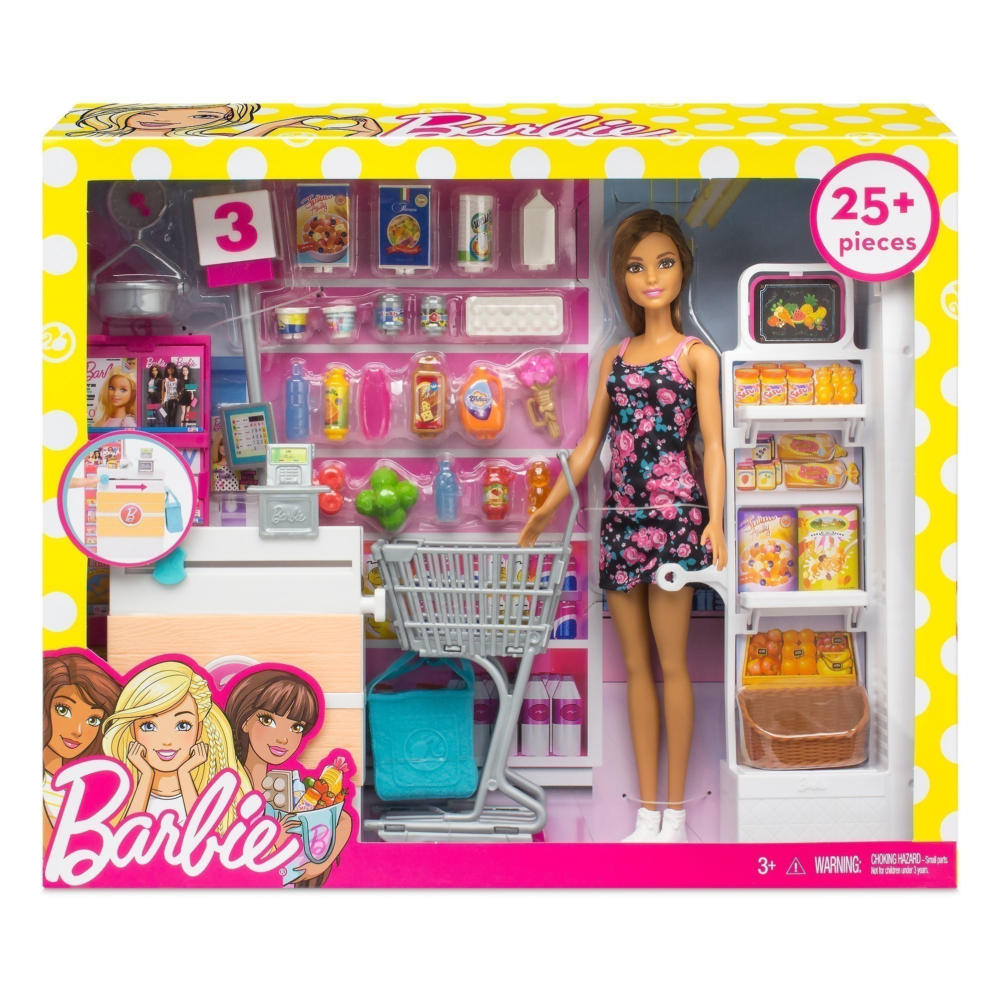 Barbie® - Supermarket Playset With Brunette Doll