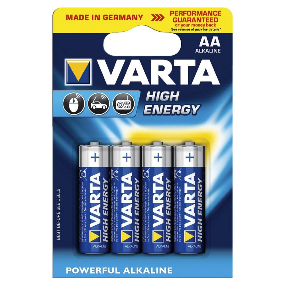 Batteries - Varta High Energy 4 X AAA Batteries